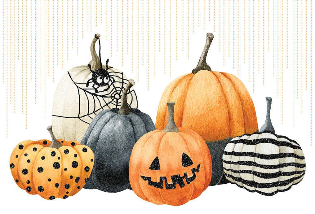 Pattern Pumpkins Halloween Card